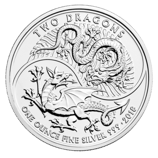 Two Dragons silver coin