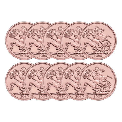 2020 Gold Sovereign 10 coin bundle