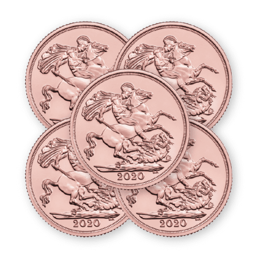 2020 Gold Sovereign 5 coin bundle