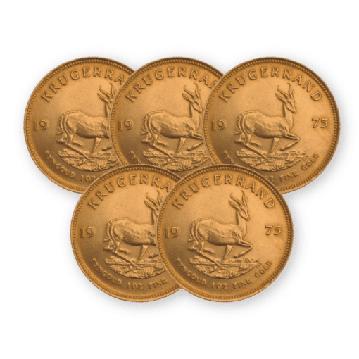 Best Value Gold Krugerrand 5 coin bundle