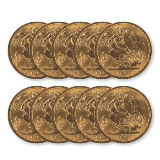 Pre-owned Half Sovereign 10 coin bundle