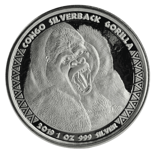Congo Silverback Gorilla 1oz Silver coin